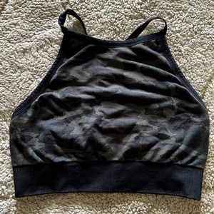 Camo high neck Soul Cycle bra